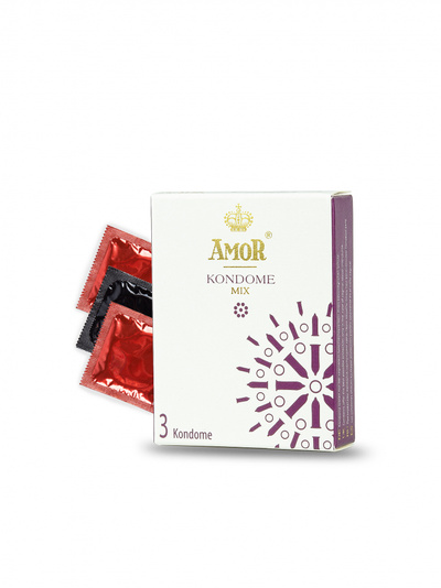 Amor Mix №3 набор из разных презервативов, 3 шт (Мульти) 
