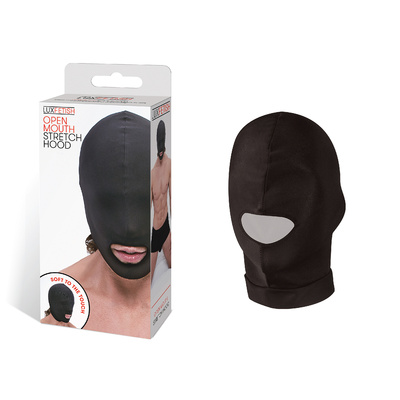 Эластичная маска на голову с прорезью для рта Lux Fetish, США (Черный) 