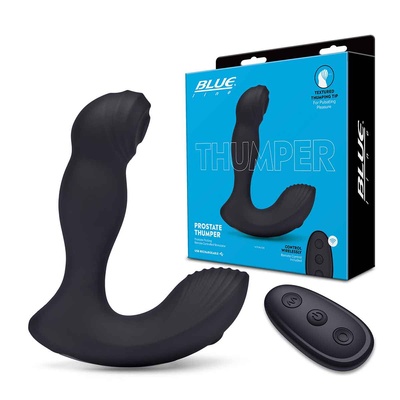 Thumper - Prostate Flicking - Массажер простаты с двойной вибрацией, 13,5 см (черный) BlueLine, США 