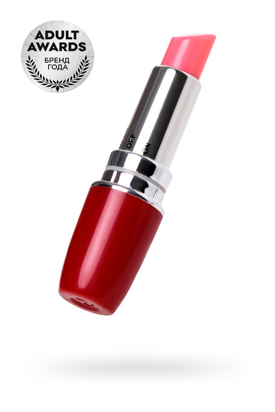 Вибромассажер A-Toys by TOYFA Lipstick, ABS пластик, красный, 9 см (Красно-серебристый) 