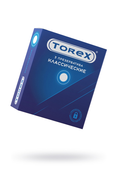 Презервативы Torex, классические, латекс, 19 см, 5,5 см, 3 шт. (Прозрачный) 