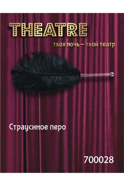 Щекоталка-перо страусиное TOYFA Theatre – чёрный (Черный) 