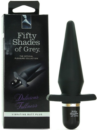 Анальная пробка Delicious Fullness Vibrating Butt Plug с вибрацией – черная Lovehoney (Черный) 