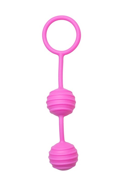Двойные ребристые вагинальные шарики Easy toys EDC Wholesale B. V. (Розовый) 