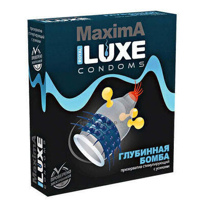 Презерватив Luxe Maxima Глубинная бомба с усиками, 1 шт  (Бесцветный)  