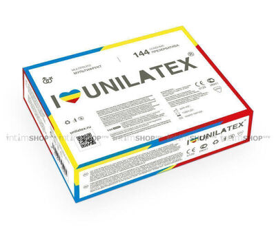 Цветные ароматизированные презервативы Unilatex Multifruits, 144 шт (красный, желтый, синий) 
