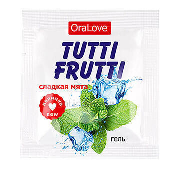 Съедобная гель-смазка Tutti-Frutti OraLove, Сладкая мята, 4 мл саше Биоритм  (Прозрачный)  