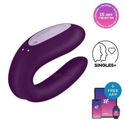 Стимулятор для пар Satisfyer Double Joy, фиолетовый 