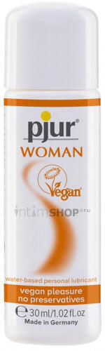 Женский лубрикант Pjur Woman Vegan на водной основе, 30 мл флакон (Бесцветный) 