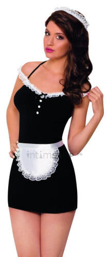 Костюм горничной SoftLine Collection Jane (платье, передник и головной убор), черный, M/L Soft Line Collection (Черно-белый) 