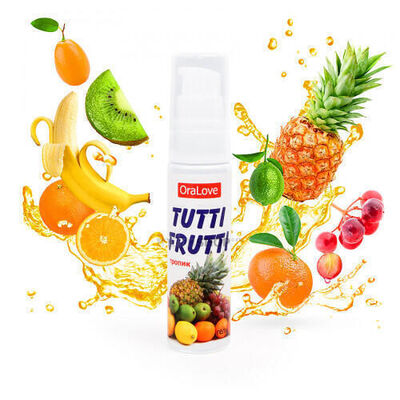 Съедобная гель-смазка Tutti-Frutti OraLove, Тропик, 30 мл Биоритм (Светло-желтый) 