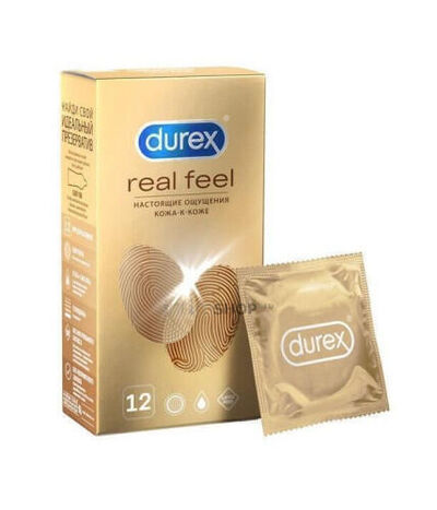 Презервативы Durex RealFeel гипоаллергенные из синтетического материала, 12 шт (Бесцветный) 