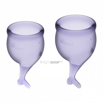 Менструальные чаши Satisfyer Feel Secure, 2 шт в наборе, лиловый 