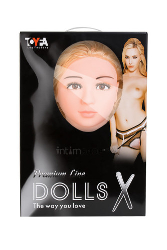 Кукла надувная анус-вагина ToyFa Dolls-X Блондинка с виброяйцом, 160 см TOYFA Dolls-X. (телесный) 