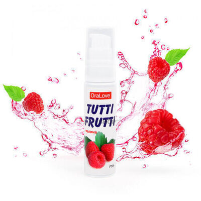 Съедобная гель-смазка Tutti-Frutti OraLove Малина, 30 мл Биоритм (Бесцветный) 