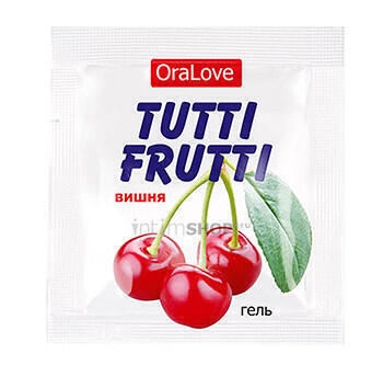 Съедобная гель-смазка Tutti-Frutti OraLove, Вишня, 4 мл саше Биоритм (Бесцветный) 