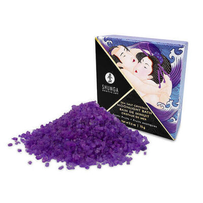 Соль для ванны Shunga Moonlight Bath Экзотические фрукты, мини, 75 гр (Фиолетовый) 