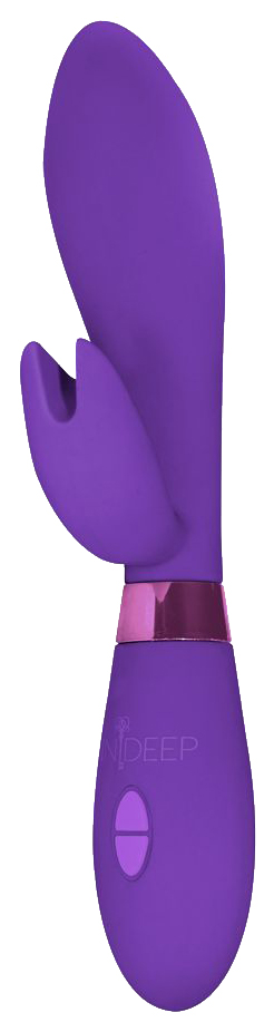 Фиолетовый вибратор Leyla с клиторальным отростком 20,5 см Indeep 