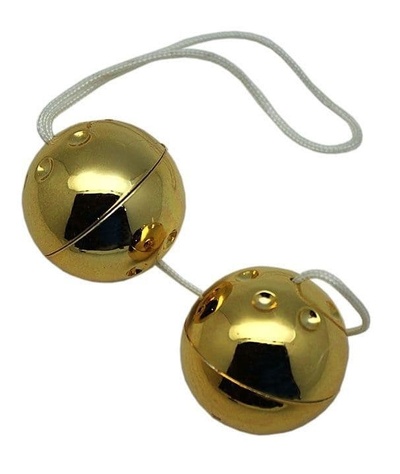 Золотистые шарики со смещённым центром тяжести Eroticon 31027 (золотистый) 