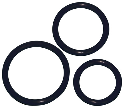 Набор из 3 чёрных эрекционных колец разного диаметра Orion (черный) 