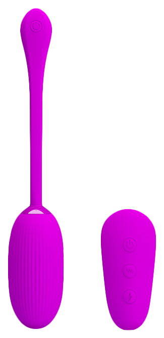 Вибратор-яйцо Shock Fun, 7 режимов вибрации, 3 режима электроимпульсов Baile (фиолетовый) 