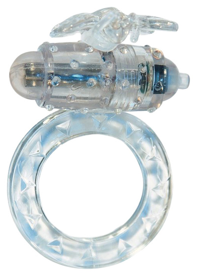 Вибро-Кольцо Эрекционное Flutter-ring Vibrating Ring Clear Toy Joy (прозрачный) 