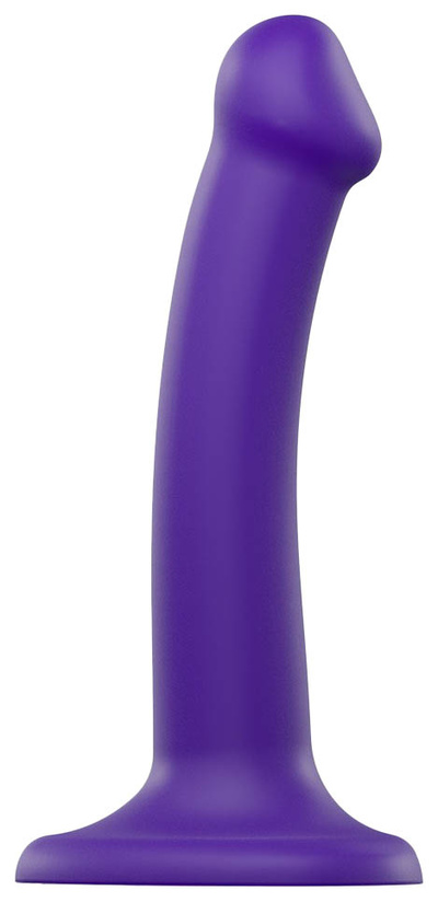 Фаллоимитатор гибкий Strap-on-me Semi-Realistic Dual Density на присоске фиолетовый S 