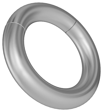 Серебристое магнитное кольцо-утяжелитель Сумерки Богов (серебристый) 