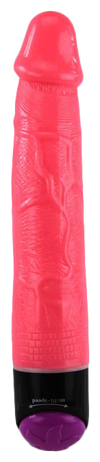 Тёмно-розовый вибратор-реалистик 23,8 см Baile 