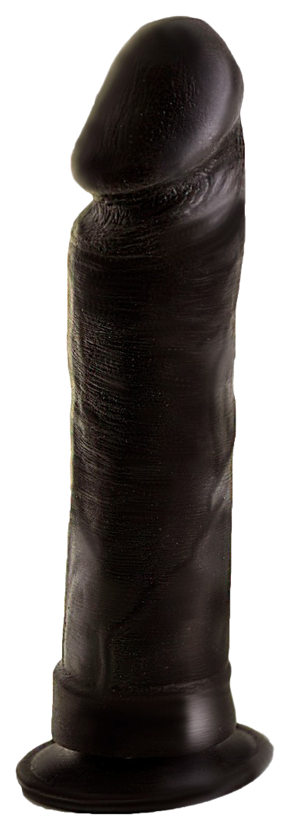 Крупный чёрный фаллоимитатор без мошонки 20,5 см LoveToy (черный) 