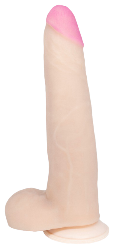 Фаллоимитатор телесного цвета на подошве-присоске 21,7 см LoveToy (розовый; бежевый) 