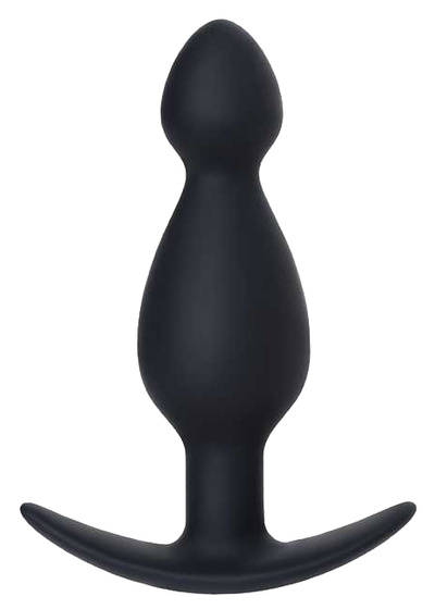 Черная анальная пробка с ограничителем 11,5 см A-toys (черный) 