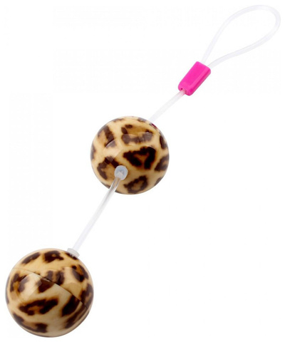 Леопардовые вагинальные шарики Chisa Novelties Leopard Ball (коричневый) 