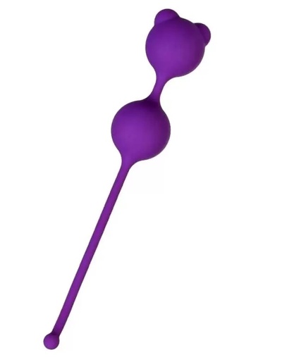 Фиолетовый силиконовый вагинальный шарик A-Toys с ушками с ушками 1 