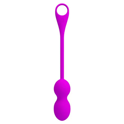 Лиловые вагинальные шарики с управлением через смартфон Baile Elvira (фиолетовый) 