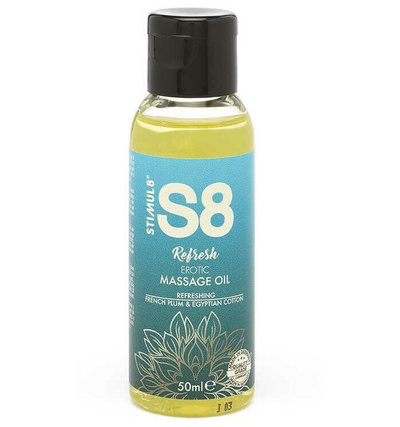 Массажное масло S8 Massage Oil Refresh с ароматом сливы и хлопка 50 мл. Stimul8 