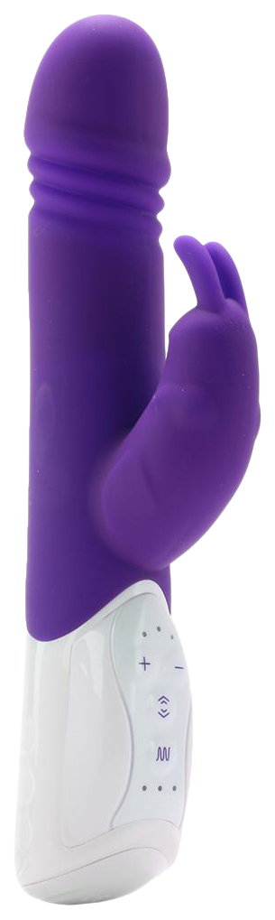Кролик-вибратор Rabbit Essentials с толкающей головкой фиолетовый (белый; фиолетовый) 