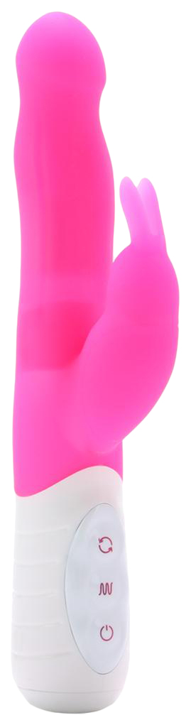Кролик-вибратор Rabbit Essentials с тонким изгибом розовый (белый; розовый) 