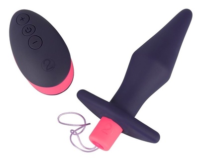 Orion Темно-фиолетовая анальная пробка Remote Controlled Butt Plug 14 см (фиолетовый; розовый) 