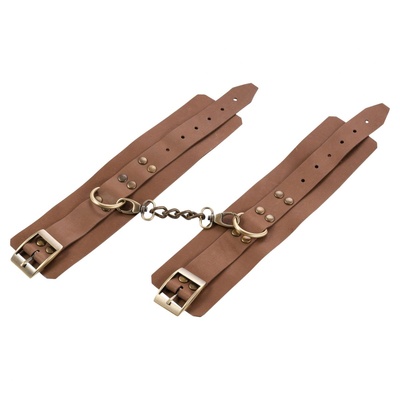 Коричневые кожаные наручники Maya Rebelts (коричневый) 