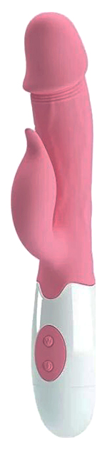 Вибратор Baile Peter с клиторальным отростком нежно-розовый 10 см 