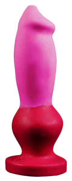 Розово-красный фаллоимитатор Стаффорд medium 24 см Erasexa zoo120 (розовый; красный) 