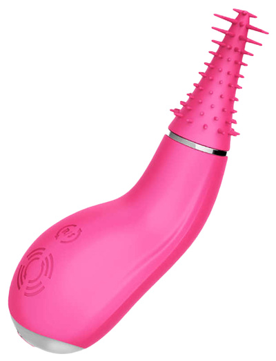Розовый вибратор Candice с вращением 12,7 см Yuanse 