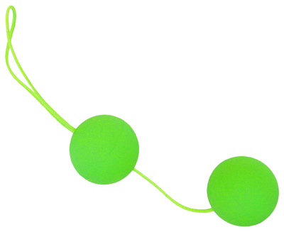 Вагинальные шарики Bior toys зеленый BALLS на шнурке 