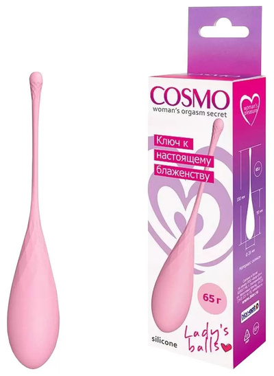 Розовый силиконовый вагинальный шарик со шнурком Bior toys CSM-23139-1 (50 г) 