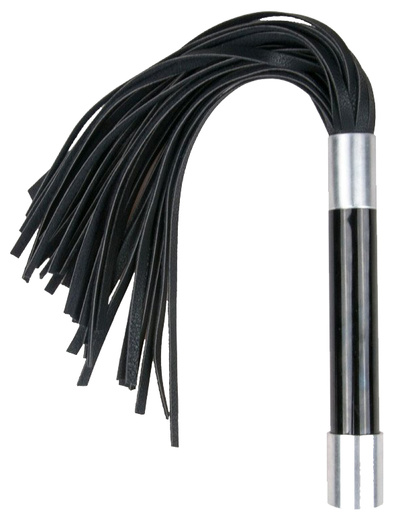 Черная плеть Easytoys Flogger With Metal Grip 38 см EDC Wholesale ET289BLK (черный) 