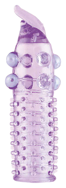 Насадка с шариками TOYFA TPE фиолетовый 13 см 