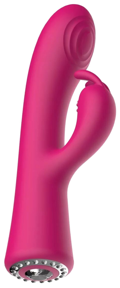 Розовый вибромассажер-кролик Lux 20 см Shots Media BV 
