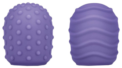 Набор из 2 фиолетовых текстурированных насадок для Le Wand Petite Le Wand (фиолетовый) 