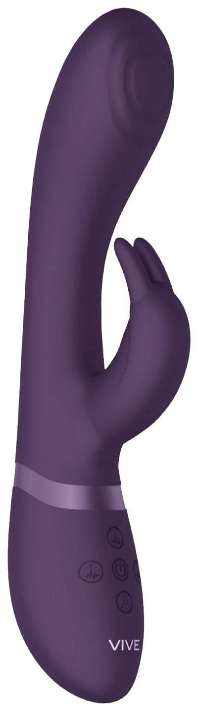 Фиолетовый вибромассажер-кролик Cato 21,5 см Shots Media BV 